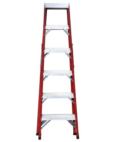 6 pakāpju stikla šķiedras kāpnes ar alumīnija augšējo plāksni